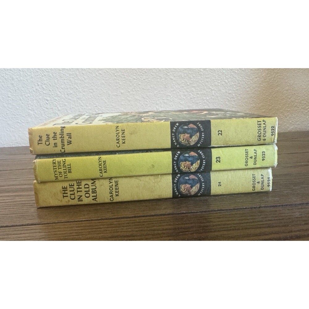 Vintage Nancy Drew Lot of 3 Books Hardcover Black Edge Grosset Dunlap 1970s